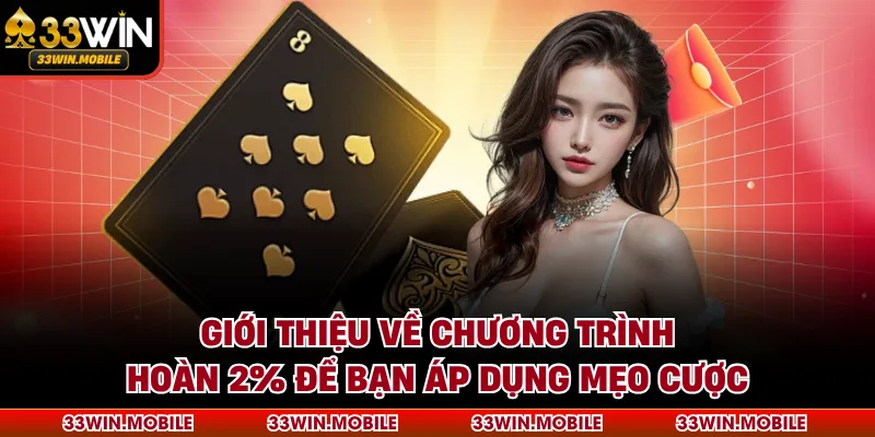 Giới thiệu về chương trình hoàn 2% để bạn áp dụng mẹo cược